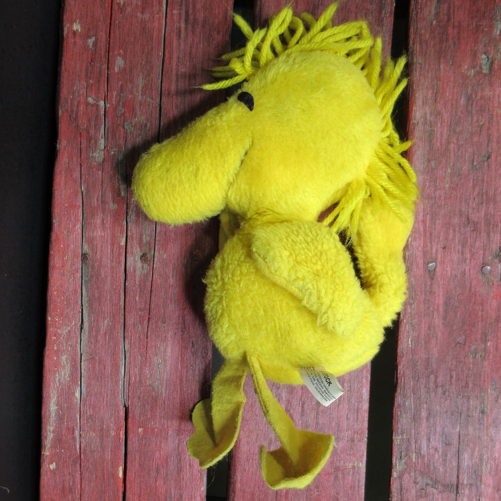 Vintage Peanuts Woodstock Plush Stuffed Animal Yellow Bird United Feature
